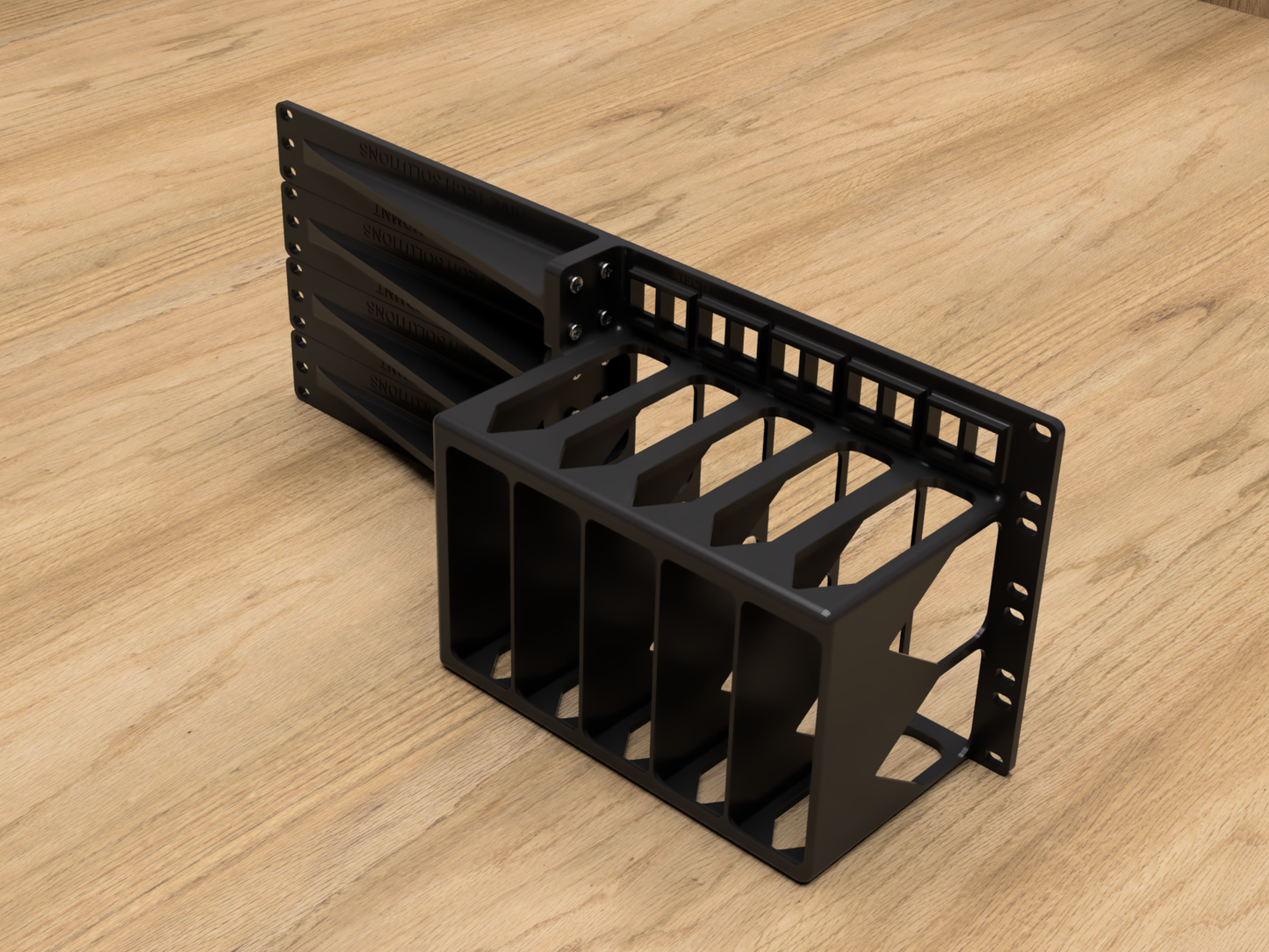 4U Rack Mount for 5X BeeLink EQ12 Mini PCs (Modular)