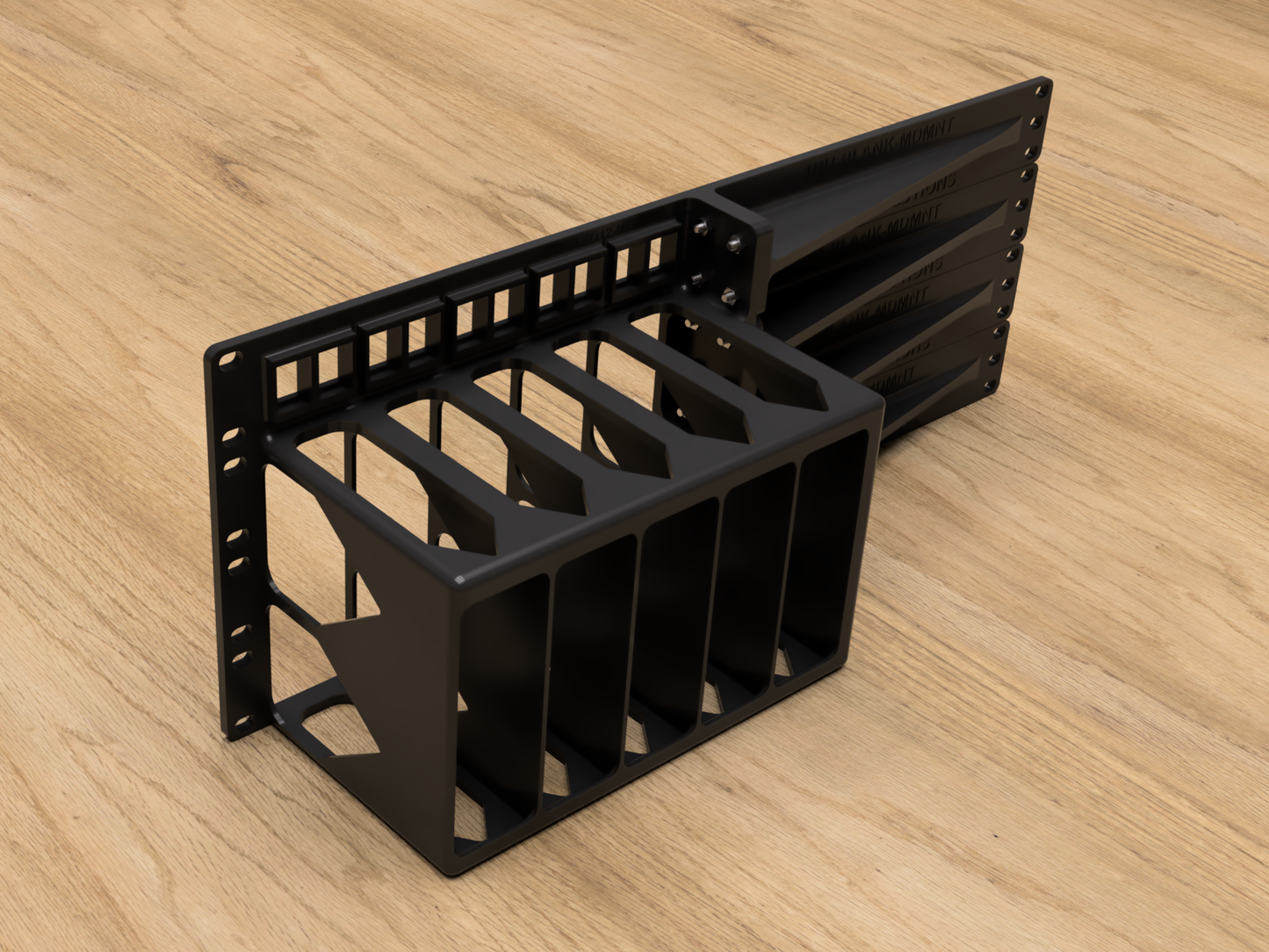 4U Rack Mount for 5X BeeLink EQ12 Mini PCs (Modular)