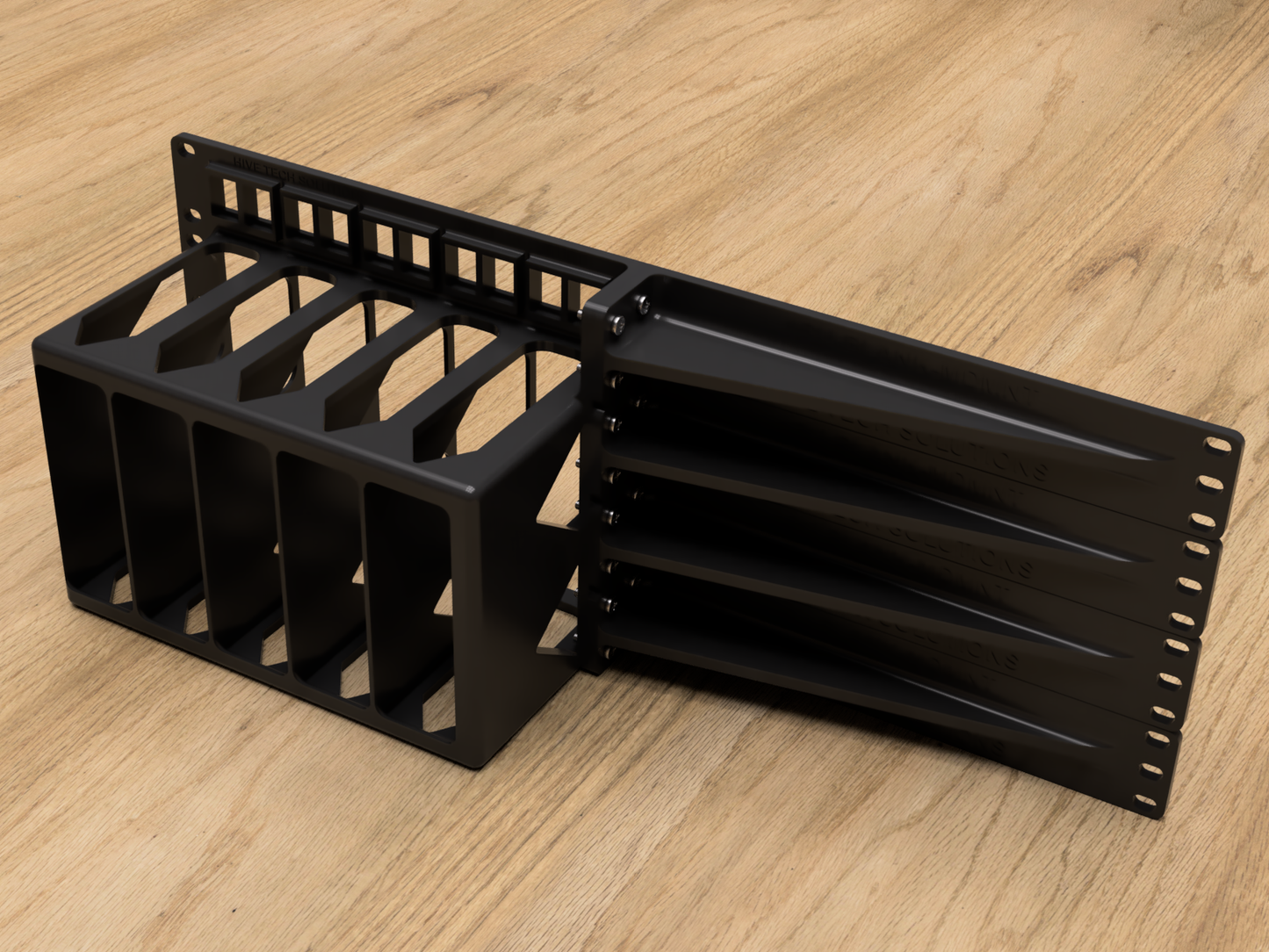 4U Rack Mount for 5X BeeLink EQ12 Mini PCs (Modular)