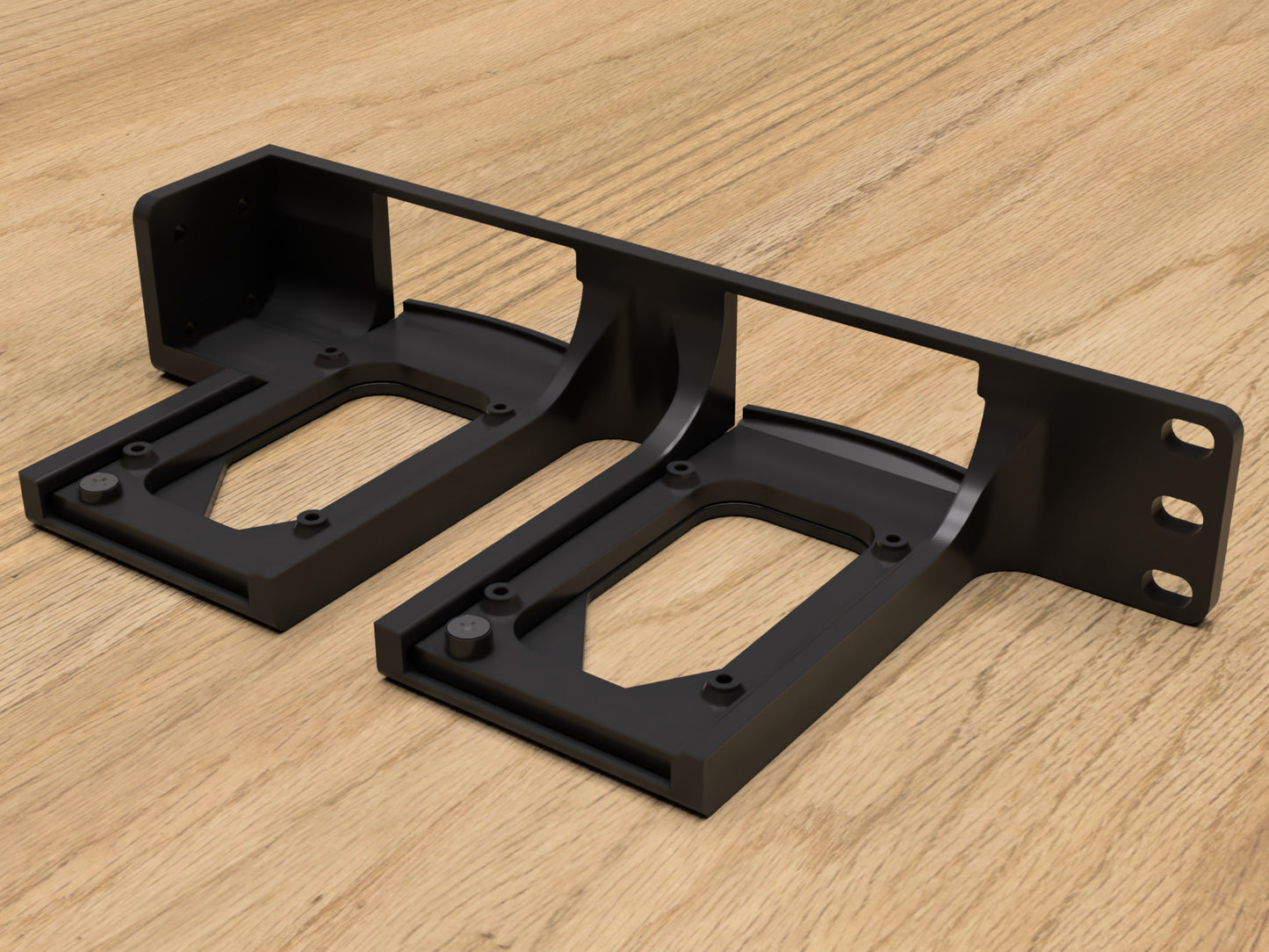 Rack mount for 2x Raspberry Pi's (Modular)