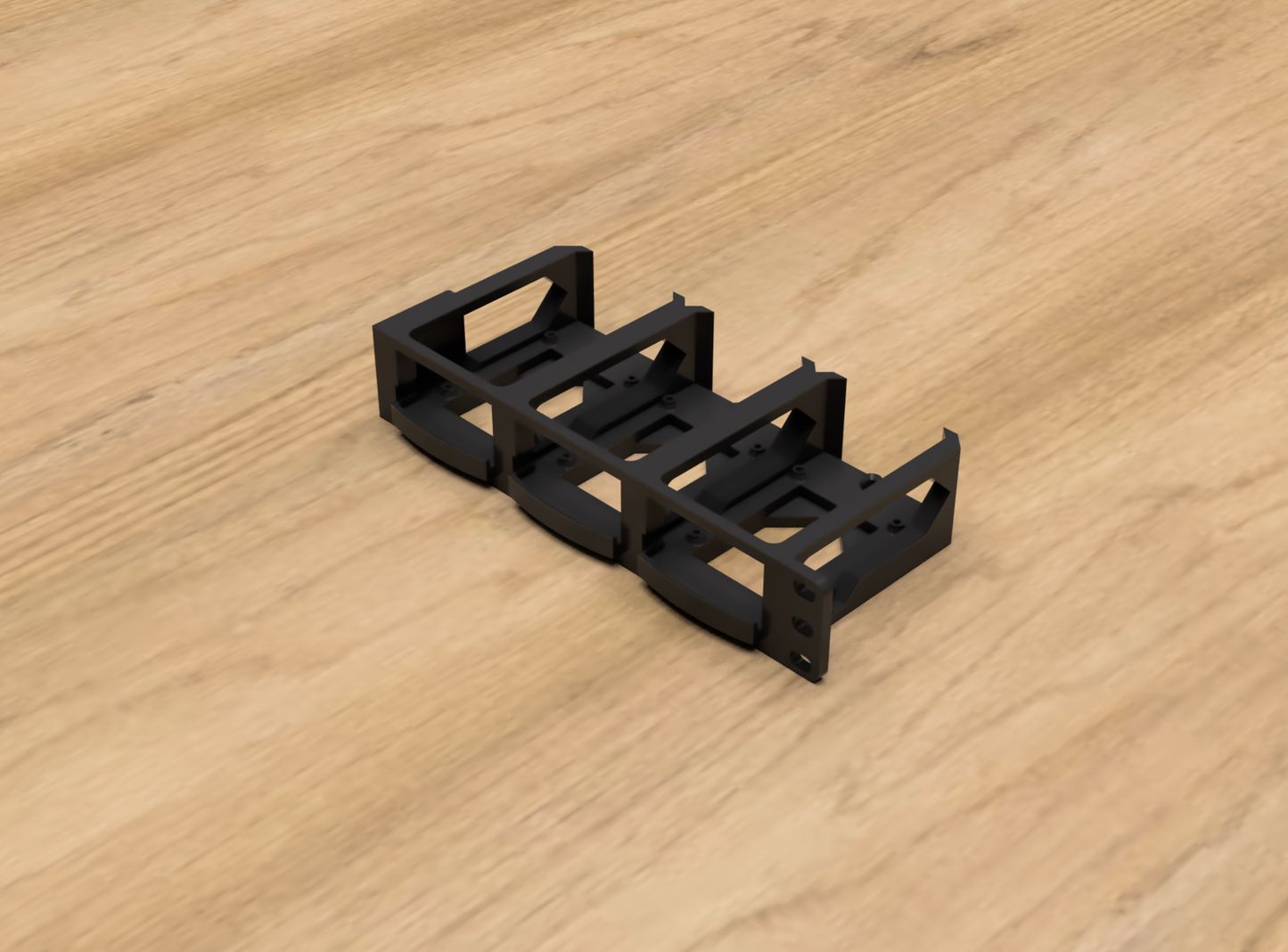 Rack mount for 3x RaspberryPi 3b / 4's (Modular)