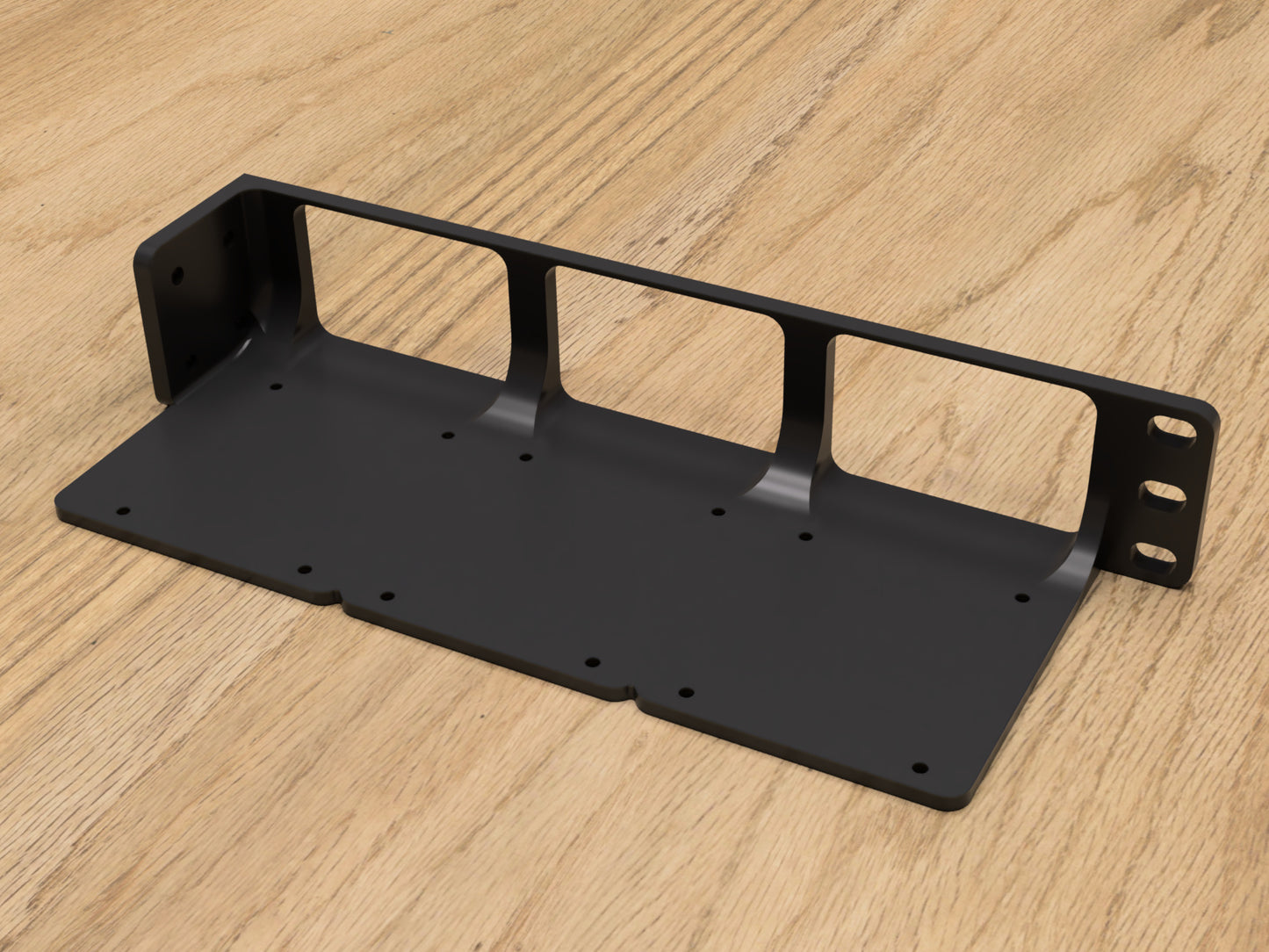 Rack mount for 3x Raspberry Pi's (Modular - Static)