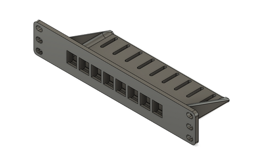 Rack mount 8 Port Keystone Jack (10-Inch)