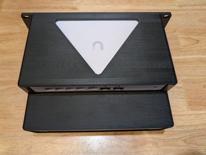 10 Inch 2RU Rack Mount for Ubiquiti Unifi Cloud Gateway Fiber and Pro XG 8 POE Switch