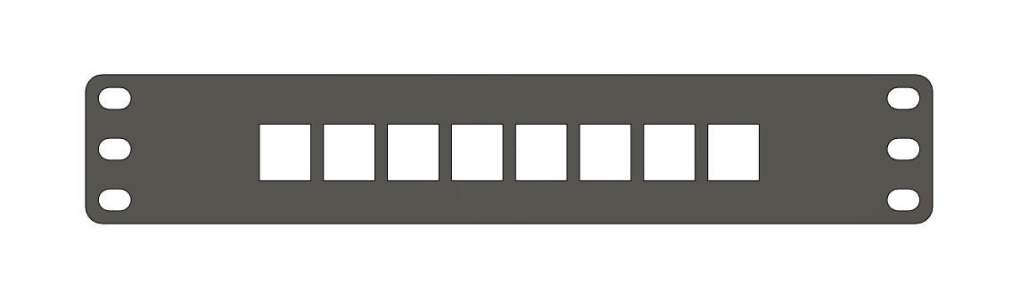 Rack mount 8 Port Keystone Jack (10-Inch) – Hive Tech Solutions
