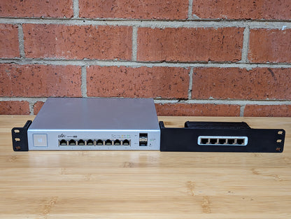 Rack mount for Unifi Switch 8 150W & Unifi Flex Mini