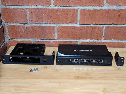 1RU Rack Mount for Ubiquiti EdgeRouter 6 PoE & UniFi Cloud Key Gen2 Plus